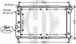 Diederichs 8692503 - Radiators, Motora dzesēšanas sistēma autodraugiem.lv