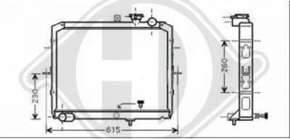 Diederichs 8659002 - Radiators, Motora dzesēšanas sistēma autodraugiem.lv