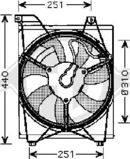 Diederichs 8654109 - Ventilators, Gaisa kond. sistēmas kondensators autodraugiem.lv