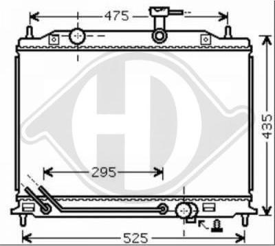 Diederichs 8654116 - Radiators, Motora dzesēšanas sistēma autodraugiem.lv