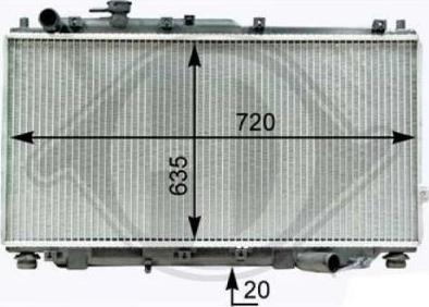 Diederichs 8655105 - Radiators, Motora dzesēšanas sistēma autodraugiem.lv