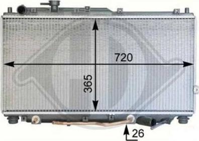 Diederichs 8655106 - Radiators, Motora dzesēšanas sistēma autodraugiem.lv