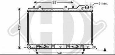 Diederichs 8624011 - Radiators, Motora dzesēšanas sistēma autodraugiem.lv