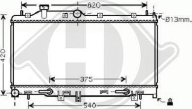 Diederichs 8622305 - Radiators, Motora dzesēšanas sistēma autodraugiem.lv