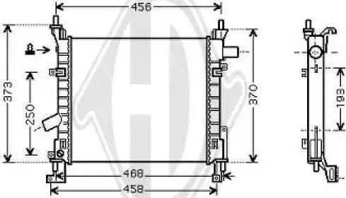 Diederichs 8146007 - Radiators, Motora dzesēšanas sistēma autodraugiem.lv