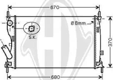 Diederichs 8140409 - Radiators, Motora dzesēšanas sistēma autodraugiem.lv