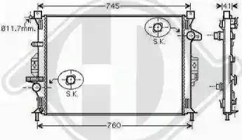 Diederichs 8142807 - Radiators, Motora dzesēšanas sistēma autodraugiem.lv