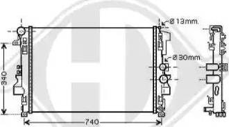 Diederichs 8166604 - Radiators, Motora dzesēšanas sistēma autodraugiem.lv