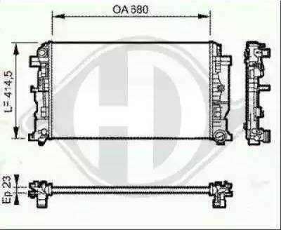 Diederichs 8166305 - Radiators, Motora dzesēšanas sistēma autodraugiem.lv