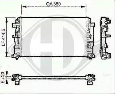 Diederichs 8166306 - Radiators, Motora dzesēšanas sistēma autodraugiem.lv