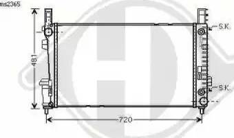 Diederichs 8168106 - Radiators, Motora dzesēšanas sistēma autodraugiem.lv