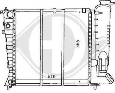 Diederichs 8104168 - Radiators, Motora dzesēšanas sistēma autodraugiem.lv