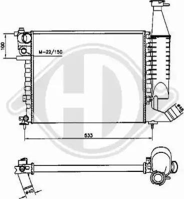 Diederichs 8104185 - Radiators, Motora dzesēšanas sistēma autodraugiem.lv