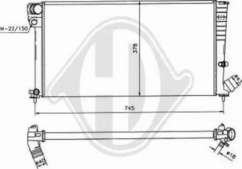 Diederichs 8104182 - Radiators, Motora dzesēšanas sistēma autodraugiem.lv