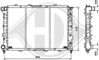 Diederichs 8100124 - Radiators, Motora dzesēšanas sistēma autodraugiem.lv