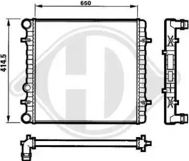 Diederichs 8101151 - Radiators, Motora dzesēšanas sistēma autodraugiem.lv
