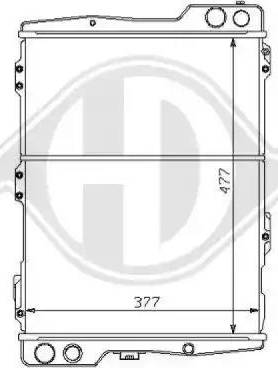 Diederichs 8101124 - Radiators, Motora dzesēšanas sistēma autodraugiem.lv