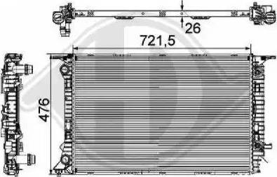 Diederichs 8101806 - Radiators, Motora dzesēšanas sistēma autodraugiem.lv