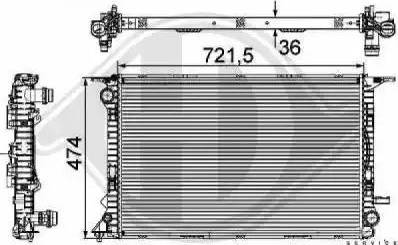 Diederichs 8101807 - Radiators, Motora dzesēšanas sistēma autodraugiem.lv
