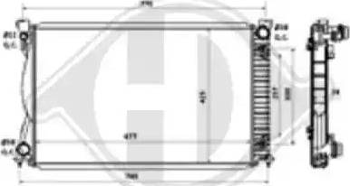 Diederichs 8102614 - Radiators, Motora dzesēšanas sistēma autodraugiem.lv