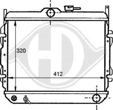 Diederichs 8112108 - Radiators, Motora dzesēšanas sistēma autodraugiem.lv