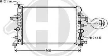 Diederichs 8180604 - Radiators, Motora dzesēšanas sistēma autodraugiem.lv