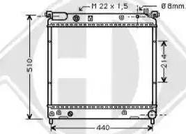 Diederichs 8136112 - Radiators, Motora dzesēšanas sistēma autodraugiem.lv