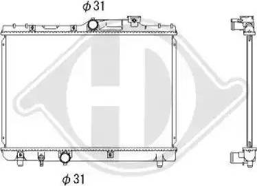 Diederichs 8136133 - Radiators, Motora dzesēšanas sistēma autodraugiem.lv