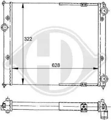 Diederichs 8133102 - Radiators, Motora dzesēšanas sistēma autodraugiem.lv