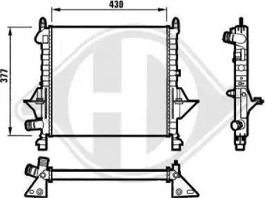 Diederichs 8129166 - Radiators, Motora dzesēšanas sistēma autodraugiem.lv