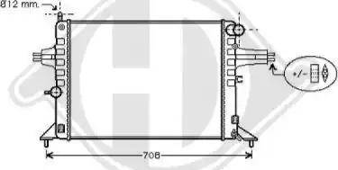 Diederichs 8125228 - Radiators, Motora dzesēšanas sistēma autodraugiem.lv