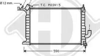 Diederichs 8125227 - Radiators, Motora dzesēšanas sistēma autodraugiem.lv