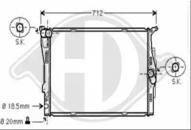 Diederichs 8121601 - Radiators, Motora dzesēšanas sistēma autodraugiem.lv