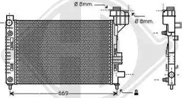 Diederichs 8121182 - Radiators, Motora dzesēšanas sistēma autodraugiem.lv