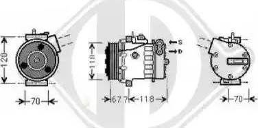 Diederichs 8345206 - Kompresors, Gaisa kond. sistēma autodraugiem.lv