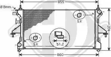 Diederichs 8348406 - Radiators, Motora dzesēšanas sistēma autodraugiem.lv