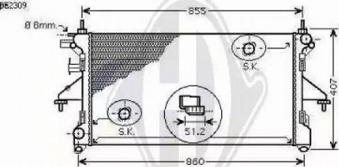 Diederichs 8348403 - Radiators, Motora dzesēšanas sistēma autodraugiem.lv