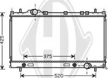 Diederichs 8263002 - Radiators, Motora dzesēšanas sistēma autodraugiem.lv