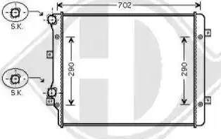 Diederichs 8221406 - Radiators, Motora dzesēšanas sistēma autodraugiem.lv