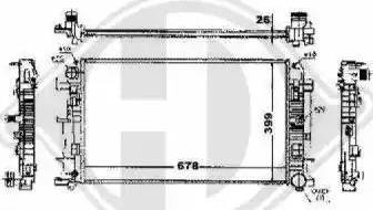 Diederichs 8228103 - Radiators, Motora dzesēšanas sistēma autodraugiem.lv