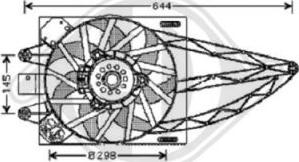 Diederichs 3434301 - Ventilators, Motora dzesēšanas sistēma autodraugiem.lv