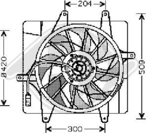 Diederichs 2605001 - Ventilators, Motora dzesēšanas sistēma autodraugiem.lv