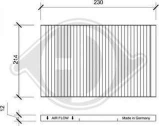 Diederichs DCI0048 - Filtrs, Salona telpas gaiss autodraugiem.lv