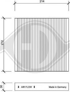 Diederichs DCI0050 - Filtrs, Salona telpas gaiss autodraugiem.lv