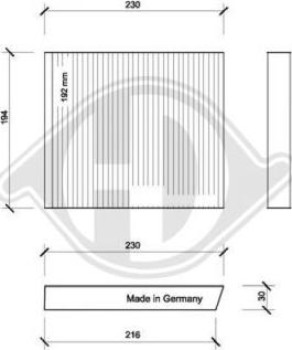 Diederichs DCI0069 - Filtrs, Salona telpas gaiss autodraugiem.lv