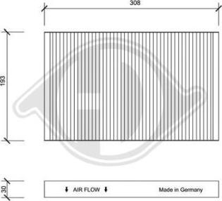 Diederichs DCI0029 - Filtrs, Salona telpas gaiss autodraugiem.lv