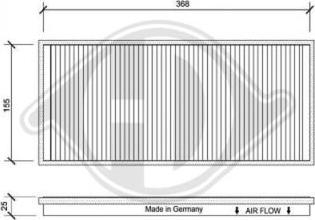 Diederichs DCI0025 - Filtrs, Salona telpas gaiss autodraugiem.lv