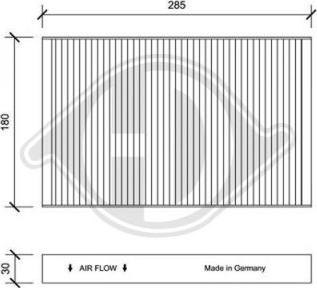 Diederichs DCI0195 - Filtrs, Salona telpas gaiss autodraugiem.lv