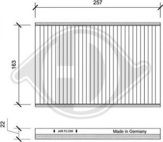 Diederichs DCI0145 - Filtrs, Salona telpas gaiss autodraugiem.lv