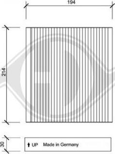 Diederichs DCI0143 - Filtrs, Salona telpas gaiss autodraugiem.lv